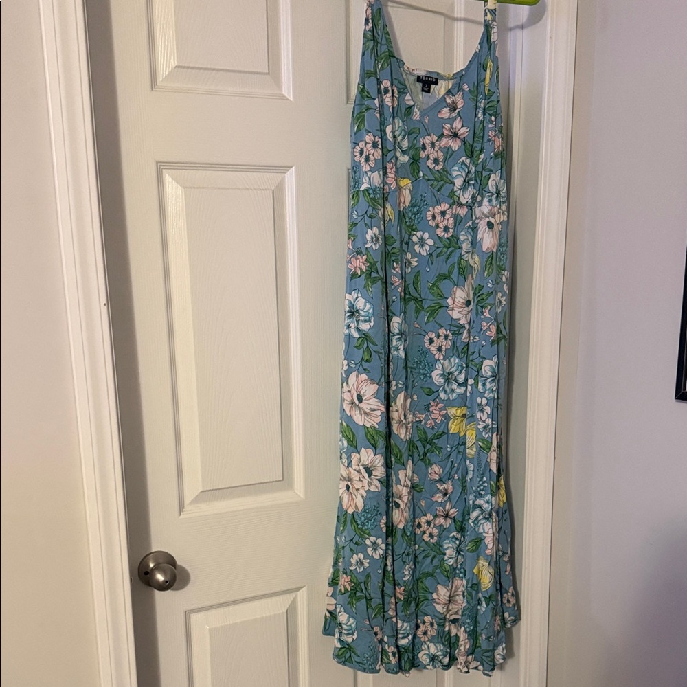 Torrid Blue Floral Maxi Dress